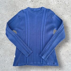 Navy ribbed knit sweater